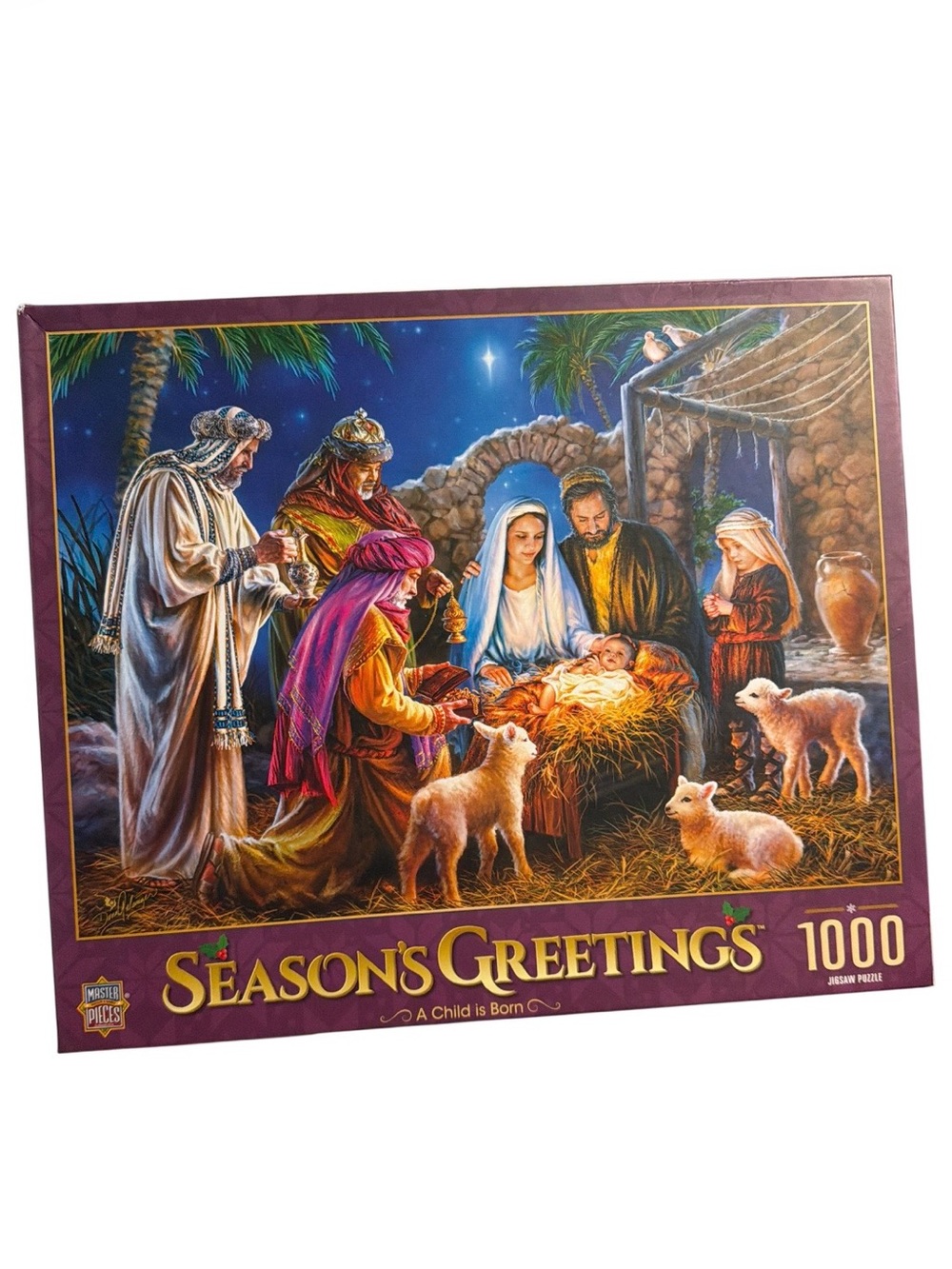 Season's Greetings 1000-Piece Nativity Jigsaw Puzzle - A Child Is Born